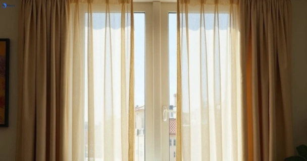 Dusty and dull curtains in seaforth-nsw before steam cleaning